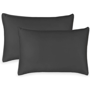 image:imageQueen Pillowcases by Pure Bamboo Genuine 100 Organic Viscose Derived from Bamboo Luxuriously Soft amp Cooling Double Stitching Envelope Closure 2 Queen Pillowcases StripesCharcoal