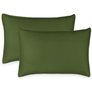 image:imageQueen Pillowcases by Pure Bamboo Genuine 100 Organic Viscose Derived from Bamboo Luxuriously Soft amp Cooling Double Stitching Envelope Closure 2 Queen Pillowcases StripesPesto