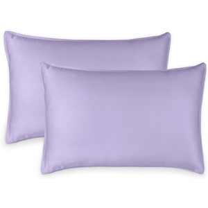image:imageQueen Pillowcases by Pure Bamboo Genuine 100 Organic Viscose Derived from Bamboo Luxuriously Soft amp Cooling Double Stitching Envelope Closure 2 Queen Pillowcases StripesLavender
